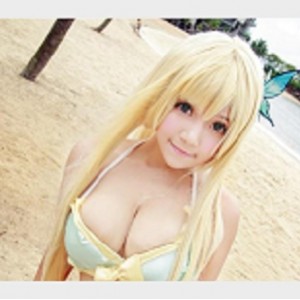 丰满美女Cosplay大罩杯翘臀，软萌二次元妹子奶牛